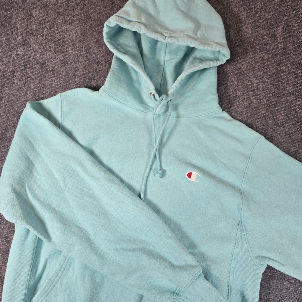 Champion Reverse Weave Hoodie Sweatshirt‎ Pullover Women's Small Mint Green